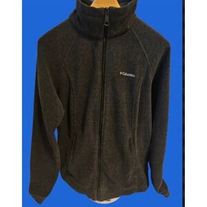 Columbia Women's Medium Fleece Full Zip Jacket Dark Gray